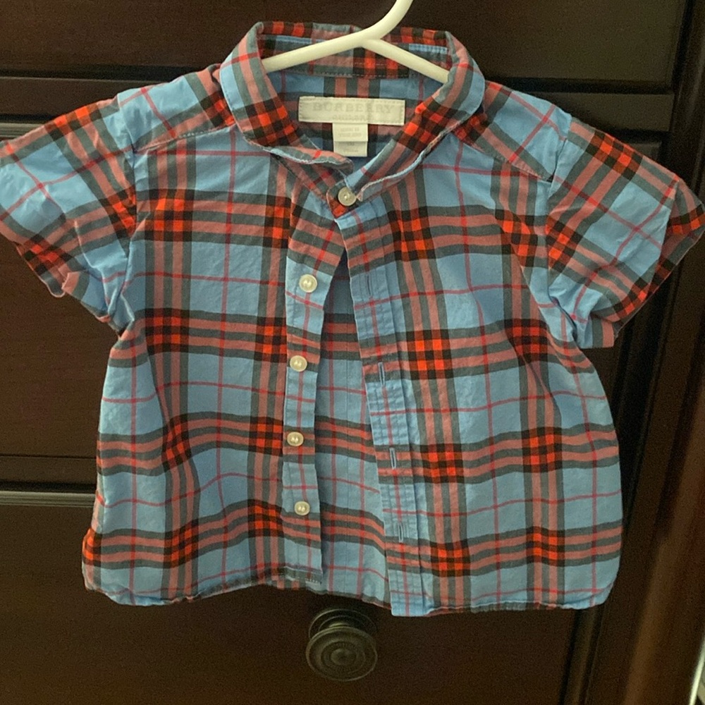 Short sleeve Burberry button down shirt